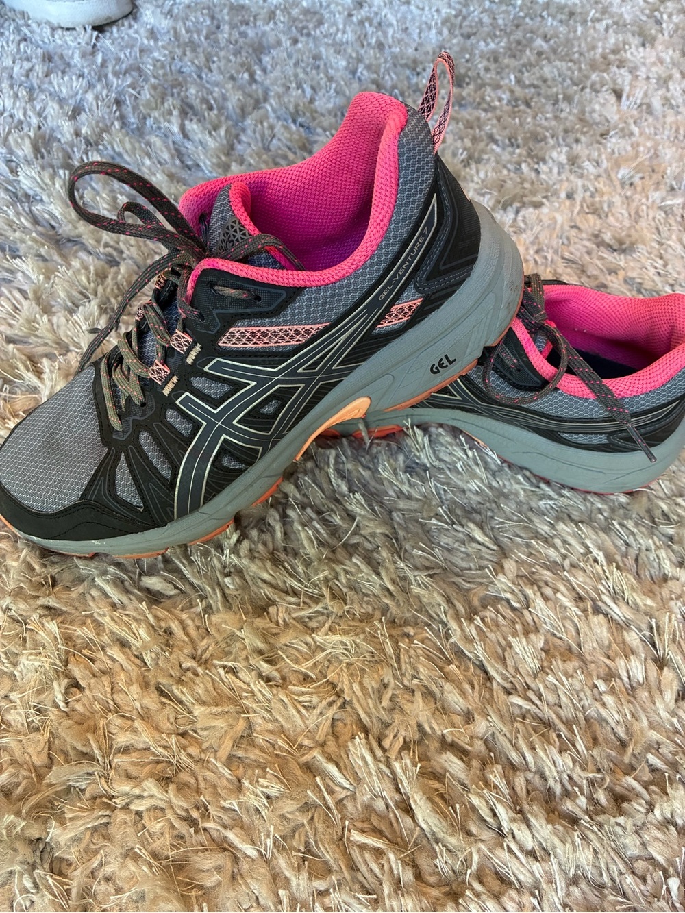ASICS Gray and Pink Women's GEL Training Shoes